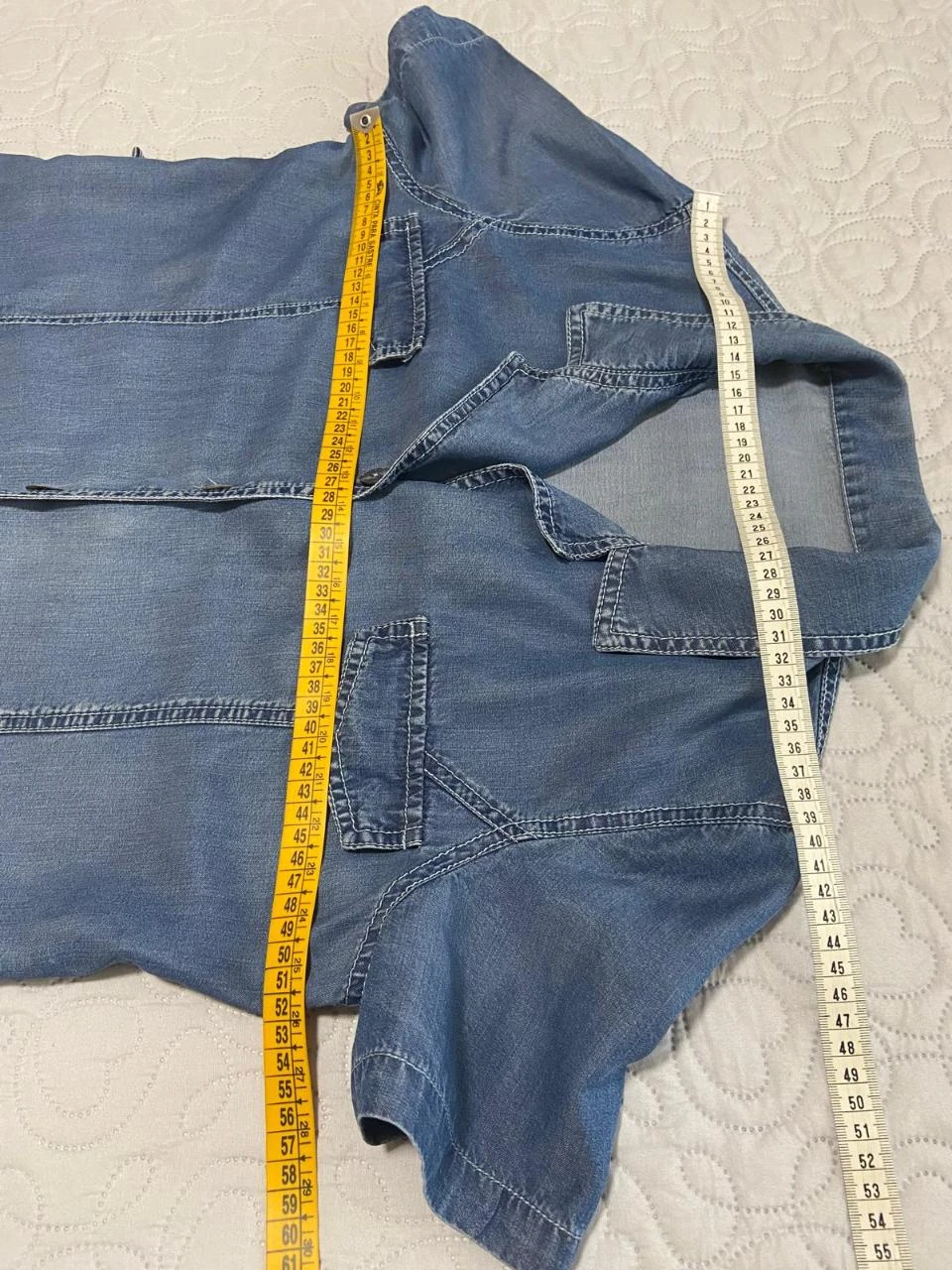 Vestido vaquero de verano, manga corta, abonotado, tela muy agradable. – photo 8
